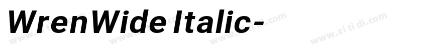 WrenWide Italic字体转换